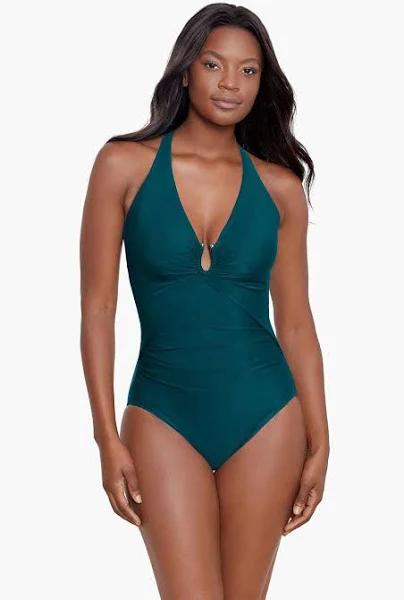 Miraclesuit Women's Razzle Dazzle Bling One Piece Swimsuit in Nova, Size 14, Nylon/Spandex/Lycra