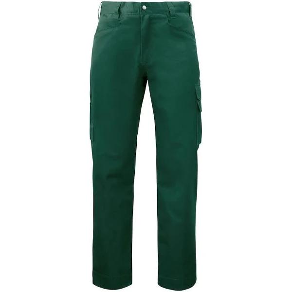 Projob Mens Plain Cargo Trousers Forest Green 35R