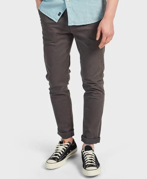 Academy Brand Cooper Slim Chino 36 Charcoal AU458557