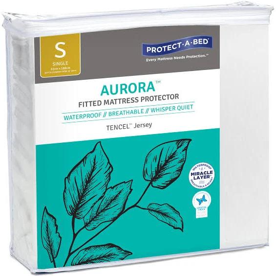 Protect-A-Bed Aurora Tencel Jersey Fitted Waterproof Mattress Protector King Single