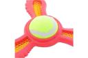 Fetch Flyer Dog Toy [24 Pack] Tennis Ball Dogs Toy Tug Chew Toy Fetch 2 in 1 Toy Dental Hygiene Durable Doy Teething Toys Pet Chew Toy