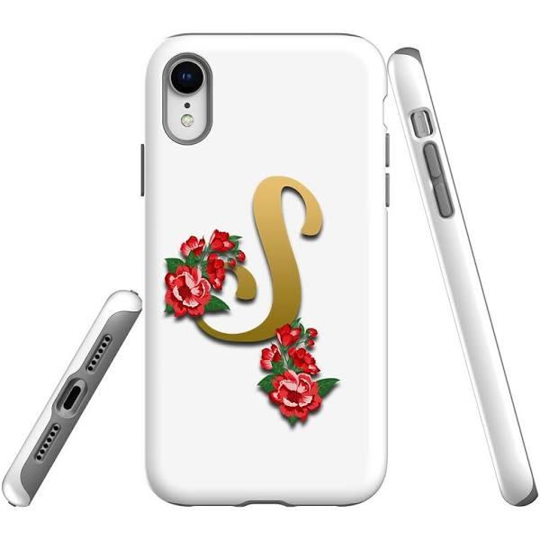 For iPhone XR Case, Shielding Back Cover,Letter S