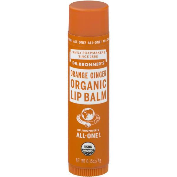 Dr Bronner's Organic Lip Balm Orange Ginger 4G