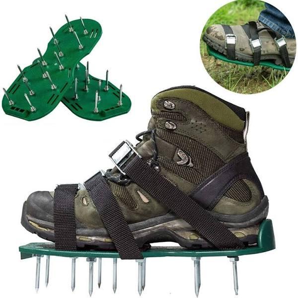 Lawn Aerator Shoes Simple Comfortable Convenient Lawn Aerator Shoes Garden Nail Shoes For Garden-Green - AfterPay & zipPay Available