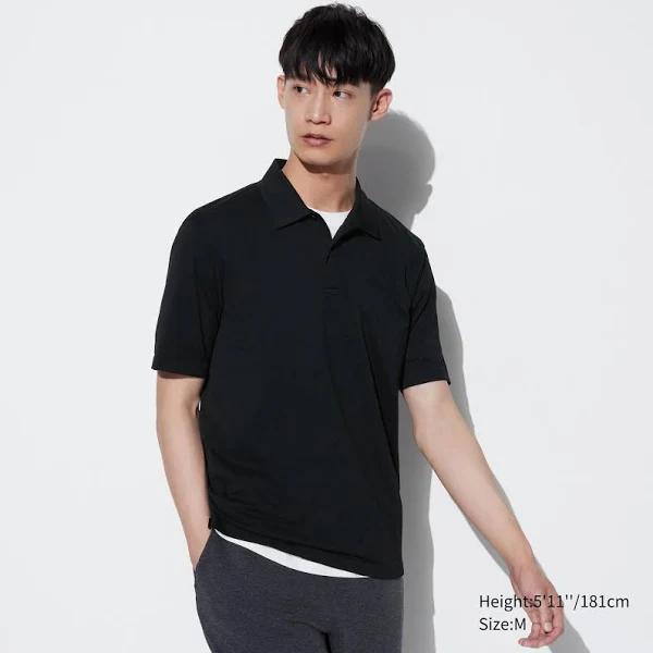 Uniqlo DRY-EX Polo Shirt - Black Size XS