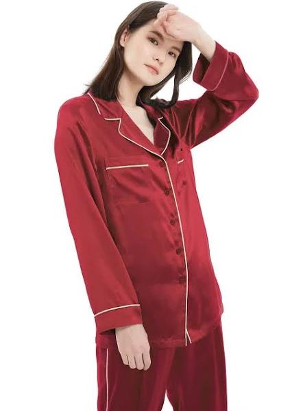 LILYSILK Silk Pajamas Australia Women 22mm Claret L