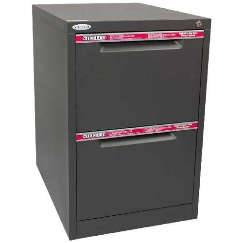 Steelco 2 Drawer Filing Cabinet Graphite Ripple