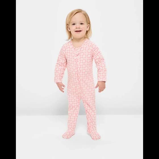 Baby Organic Cotton Print Zip Coverall | Pink | Size 3-6 Months by Target | Target Baby