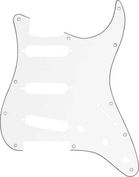 Fender 3 Ply 11 Hole Stratocaster Scratchplate/Pickguard (White)