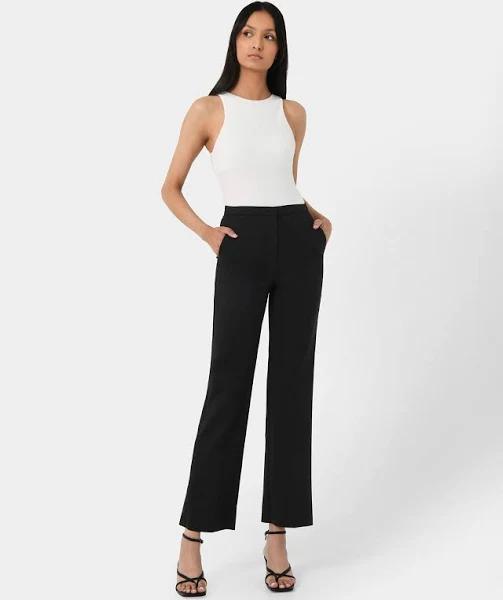 Forcast Women's Kiley Straight Pants - Black - 10 - AfterPay & zipPay Available