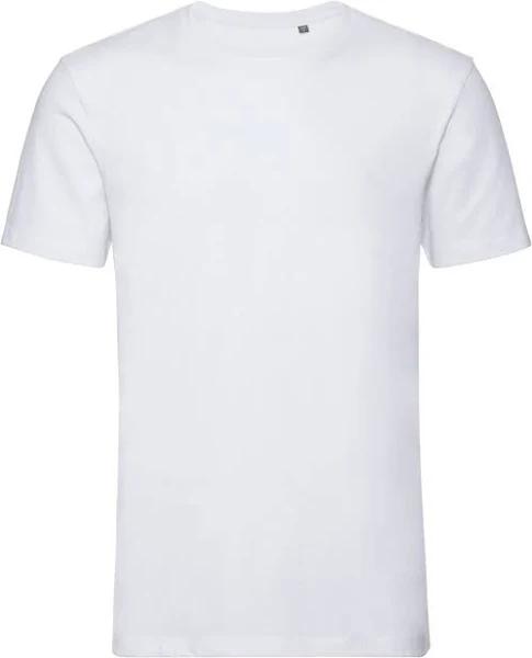 Russell Mens Authentic Pure Organic T-Shirt White Mens T-Shirt