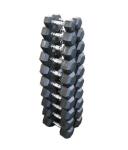 Rubber Hex Dumbbell Set - 6 Pairs (2.5kg - 15kg)