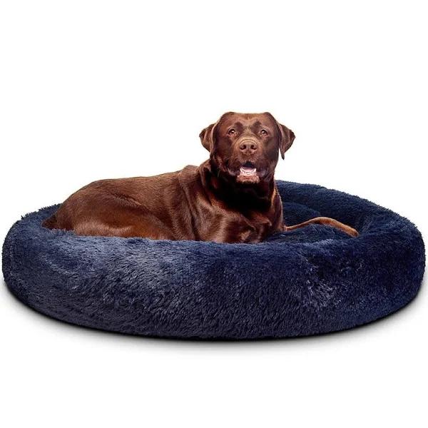 Fur King Aussie Calming Dog Bed - 115 cm - XL / Blue