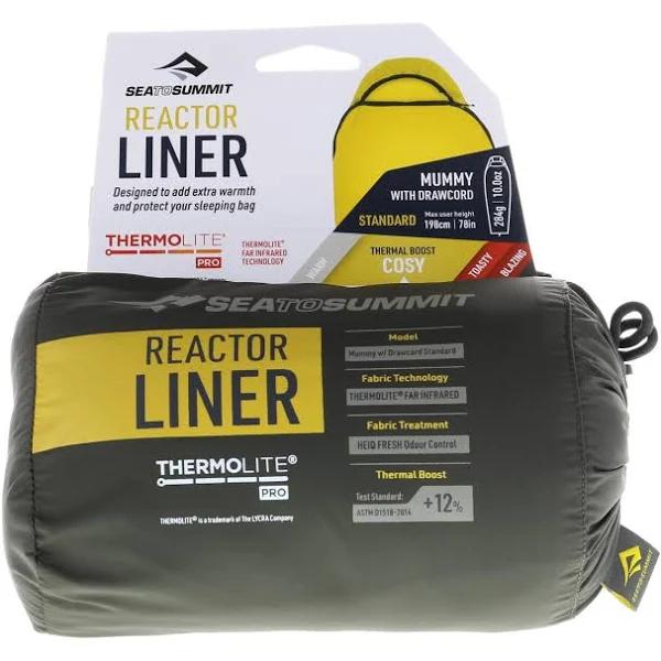 Sea to Summit Reactor Sleeping Bag Liner - Mummy (Drawcord)