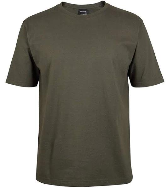 JBs Mens Plain Basic 100% Cotton Tshirt 1HT (Olive, 4XL)