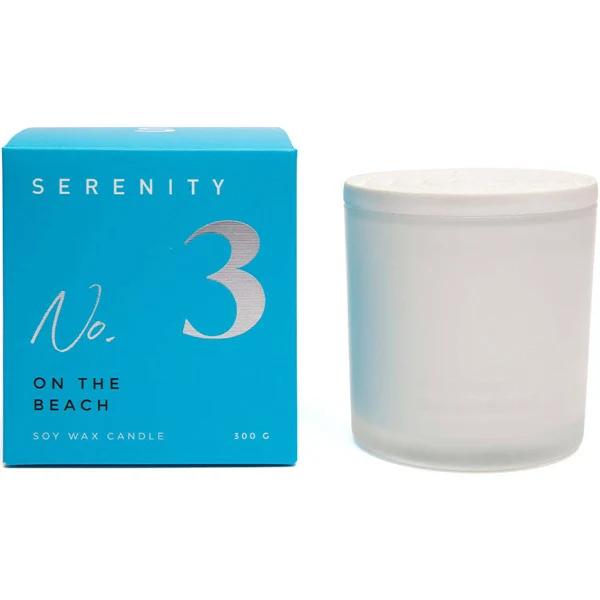 Serenity Numbered Core 300g Scented Soy Wax Candle - On The Beach