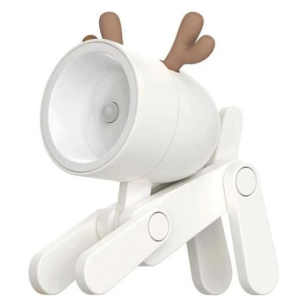 Mini Cartoon Animals LED Desk Lamp Portable Adjustable Cute Pet Night Light Lamp - Beige Deer