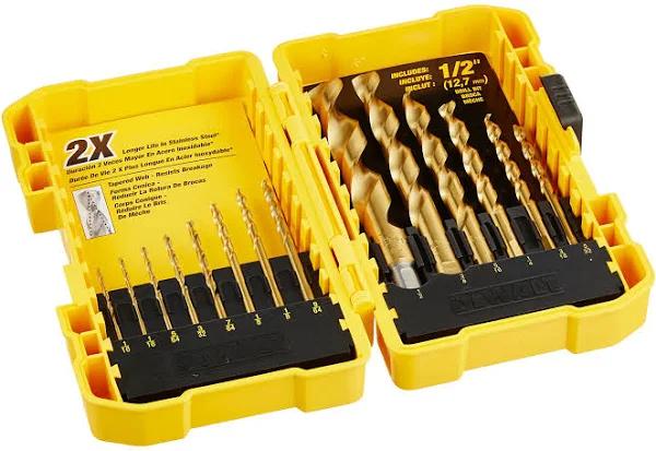 DeWalt DW1341 14-piece Titanium Speed Tip Drill Bit Set