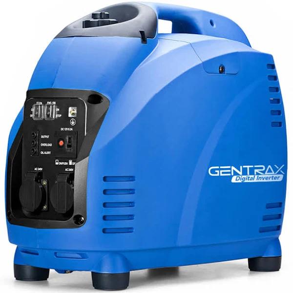 Gentrax Blue 2.5kW Max 2.2kW Rated Inverter Generator 2 x 240V Outlets Pure Sine Portable Petrol Camping - AfterPay & zipPay Available