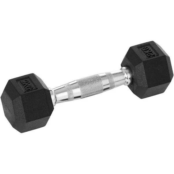 Celsius 2kg Rubber Hex Dumbbell 1 Piece