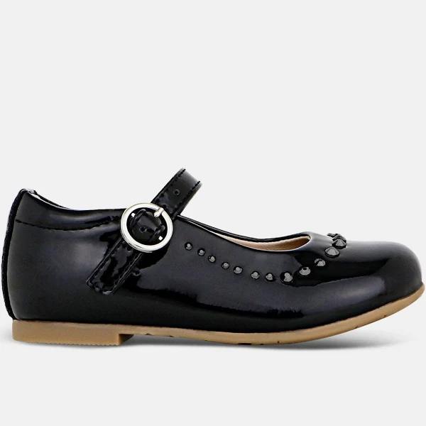 David Jones Clarks Aubrey Jnr in Black Patent, Size 25 EU