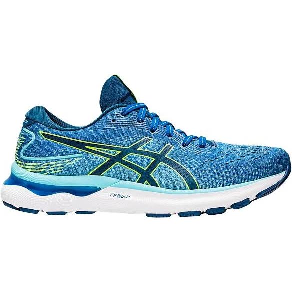 Mens ASICS GEL-Nimbus 24/LAKE Drive/Hazard Green/12