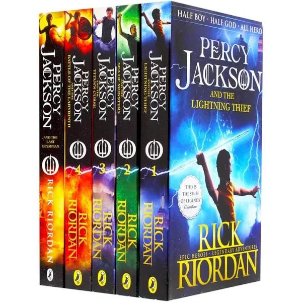 Percy Jackson Rick Riordan 5 Books Collection Pack Set(Percy Jackson and The Lightning Thief,Percy Jackson and The Battle of The Labyrinth,Percy