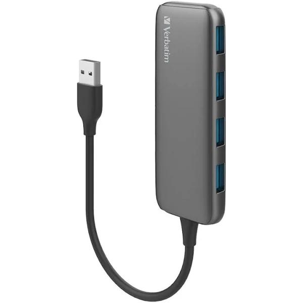 Verbatim USB A 3.0 Hub With 4x USB A 3.0 - Space Grey