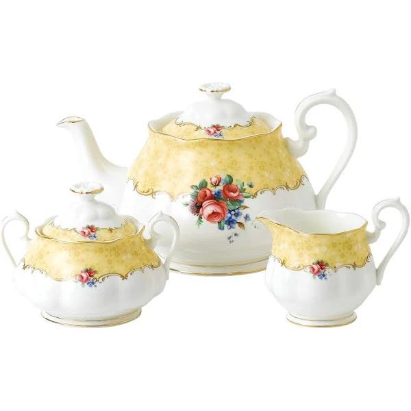 Royal Albert 100 Years 1990 Teapot | Cream & Sugar