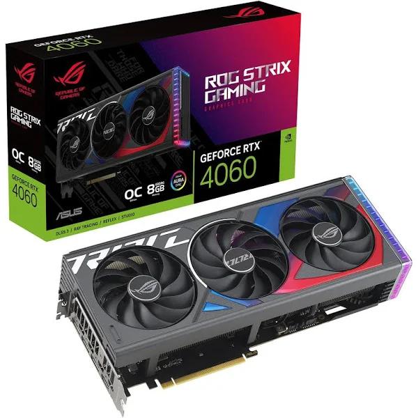 Asus ROG -STRIX-RTX4060-O8G-GAMING NVIDIA GeForce RTX 4060 8 GB GDDR6