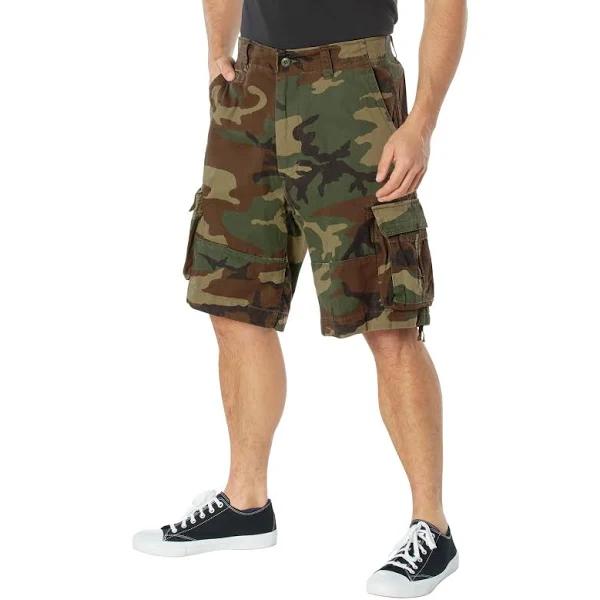 Rothco 2520 Vintage Camo Infantry Utility Shorts - Woodland Camo, S