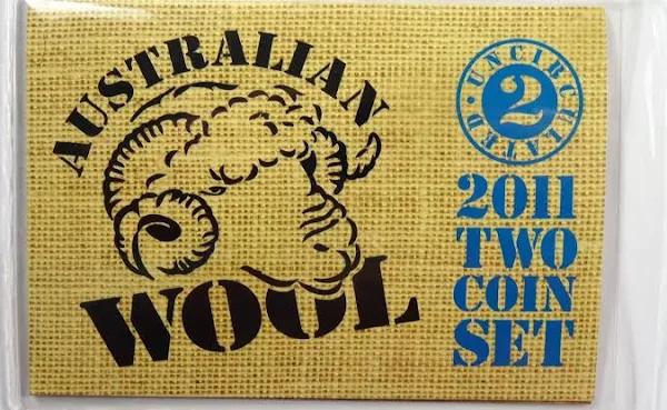 2011 Australian Wool Two Coin Uncirculated Set