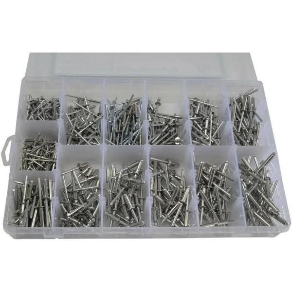 510 Piece Stainless Steel Pop Rivet Grab Kit Assortment