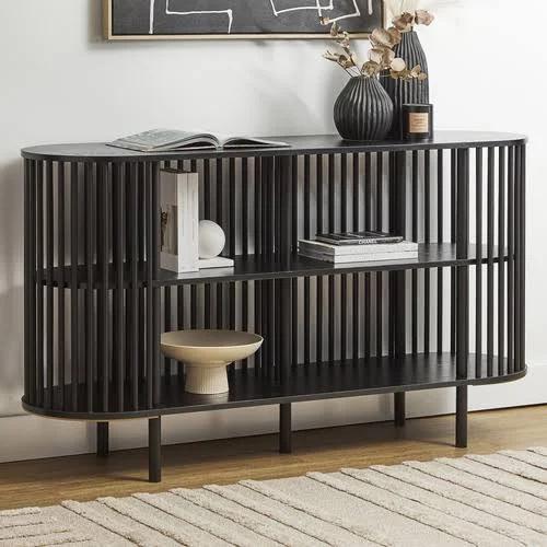 Hollie 4 Shelf Sideboard Colour: Black - Pay with AfterPay or zipPay On Buffets & Sideboards