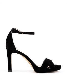 David Jones Edward Meller Santo90 Asymmetrical Platform Sandal in Black Suede, Size 35 EU