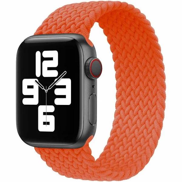 for Apple Watch Series SE 7 6 5 4 3 iWatch Band Nylon Strap Stretch 38/40/42/44 Dark Orange / Medium / 38/40/41 mm