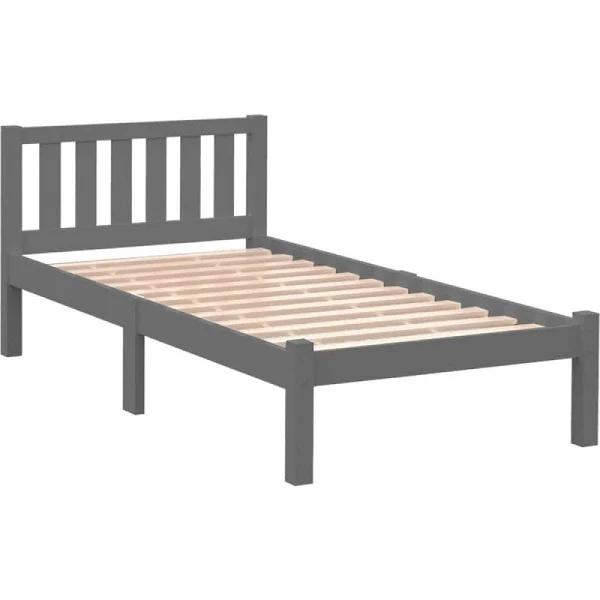 Kingston Slumber King Single Wooden Timber Bed Frame (Grey)