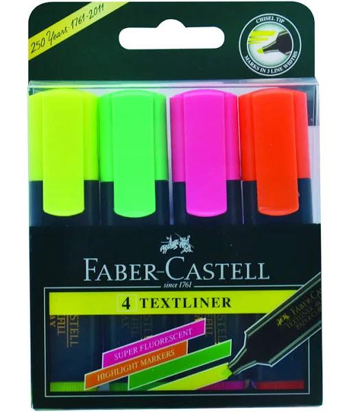 Faber-Castell Textliner Highlighters (Wallet 4)