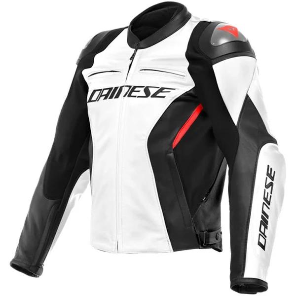 Dainese Racing 4 Leather Jacket White/Black 44