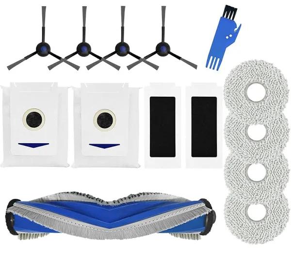 14 Pack Replacement Accessories for Ecovacs Deebot T30 Omni, T30 Pro Omni, T30s, for Yeedi M12 Pro+ Vacuum, 1 Main Brush, 4 Side Brush, 2 Hepa