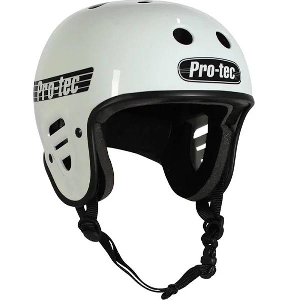 Pro-Tec Gloss White Fullcut Certified Skateboarding Helmet