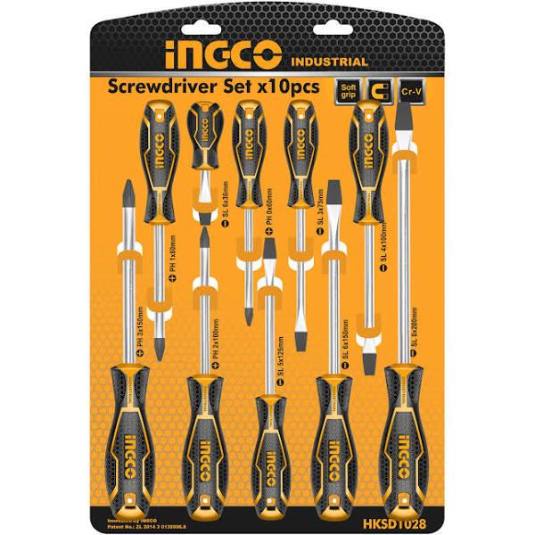 INGCO 10 Pcs Screwdrivers Set