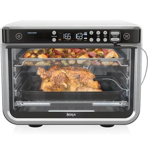 Ninja Dt251 Foodi 10-in-1 Smart XL Air Fry Oven, Bake, Broil, Toast, Air Fry, Roast, Digital Toaster, Smart Thermometer, True Surround Convection Up