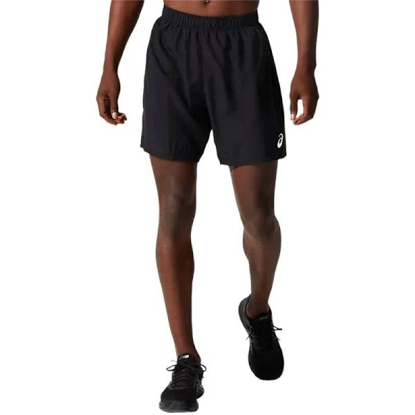 ASICS Mens Silver 7" Short, Black / XL