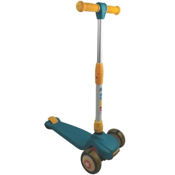 Supermax Kids Foldable Scooter With Flashing Wheels - Blue