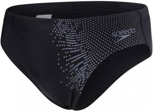 Speedo Tech Panel 7cm Brief Black Red Yellow - 30