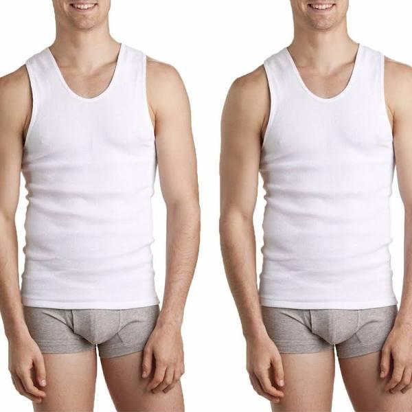 Bonds Mens Chesty 2 Pack White 16