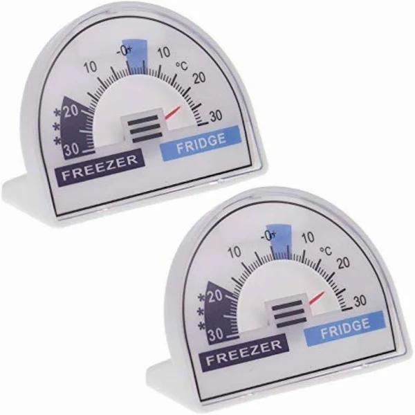 2 Pack Fridge Freezer Thermometer Dial with Recommended Temperature Zones Cooler Chiller