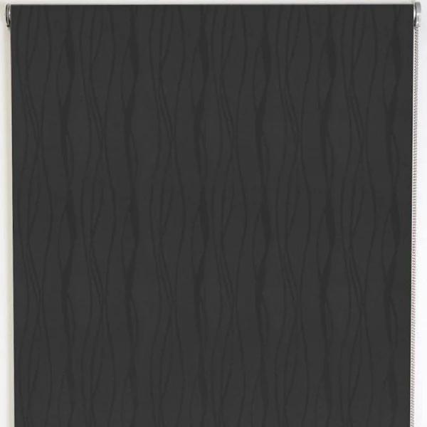 Cascade Room Darkening Roller Blinds 220cm Drop Black