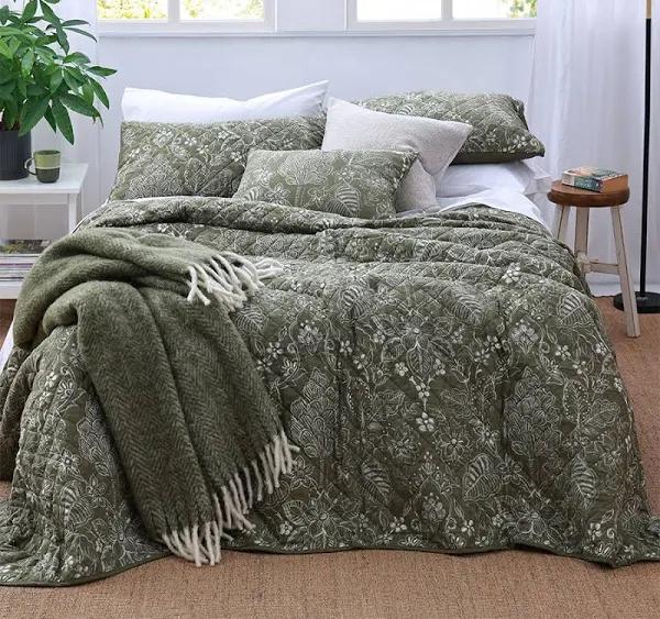 mm Linen Botanica Poplar Coverlet Set